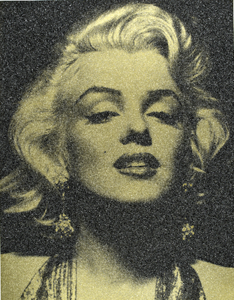 Russell Young, Marilyn Portrait Liquid Gold and Black