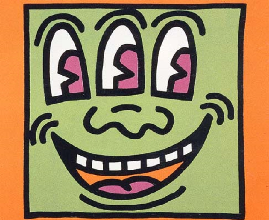 Keith Haring, Three Eyed Man, Icons (E)
