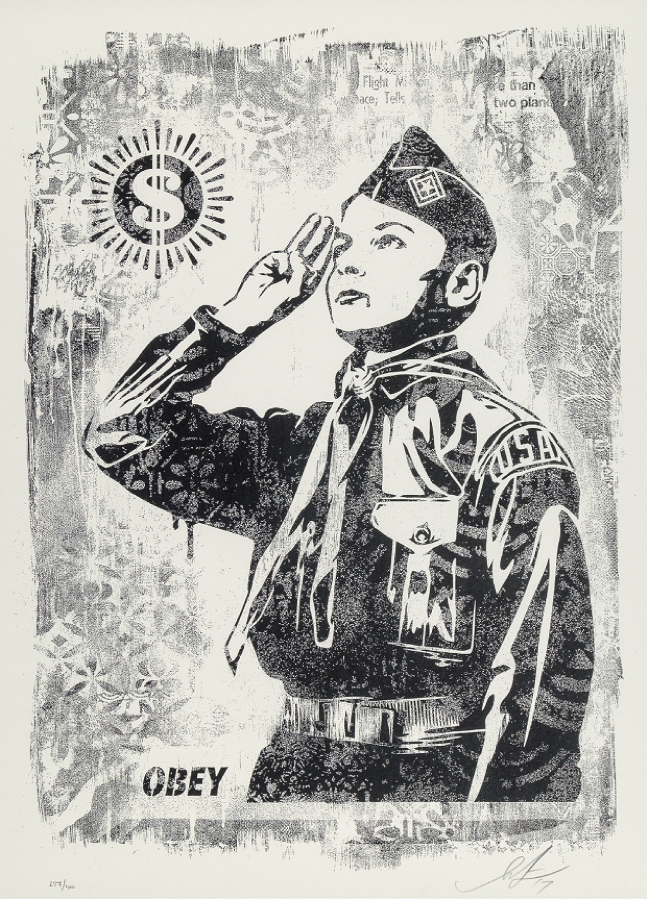 Shepard Fairey, Learn to Obey, Damaged Stencil Series