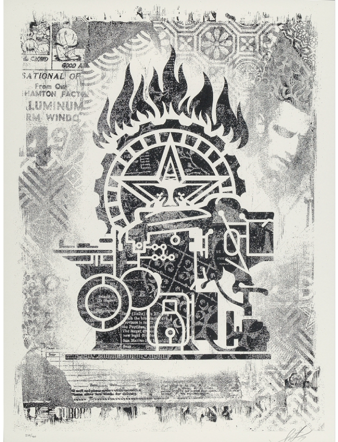 Shepard Fairey, Obey Printing Press, Damaged Stencil Series