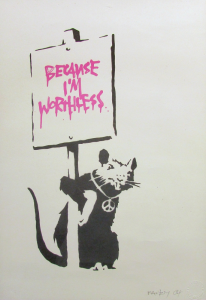 Banksy, Because I'm Worthless, 2004