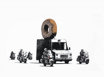 Banksy, Donuts (Chocolate), 2009