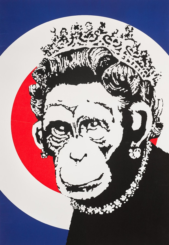 Banksy, Monkey Queen, 2003