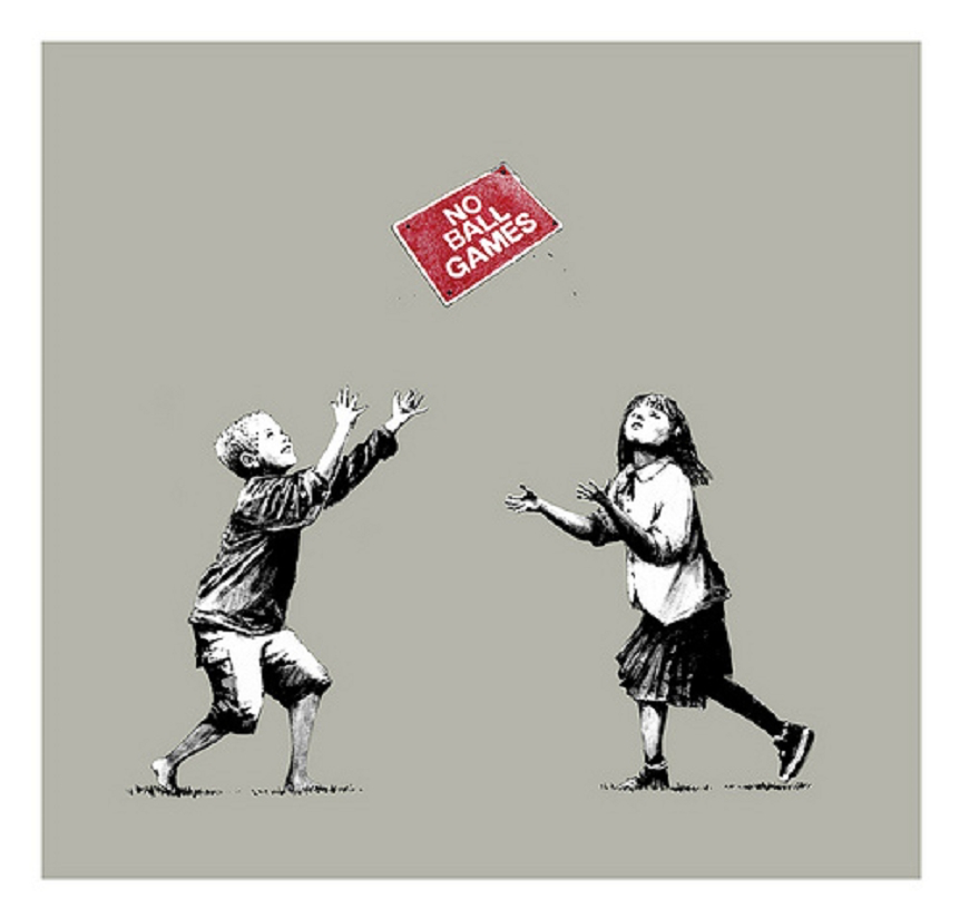 Banksy, No Ball Games, 2009